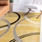 World Rug Gallery Modern Wavy Circles Design 3'3'' x 5' Yellow 377YELLOW3X5 - alternate 2